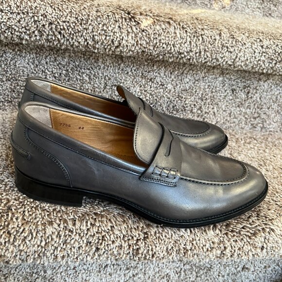 Antonio Maurizi Men\'s Grey Leather Penny Loafers. main image 4